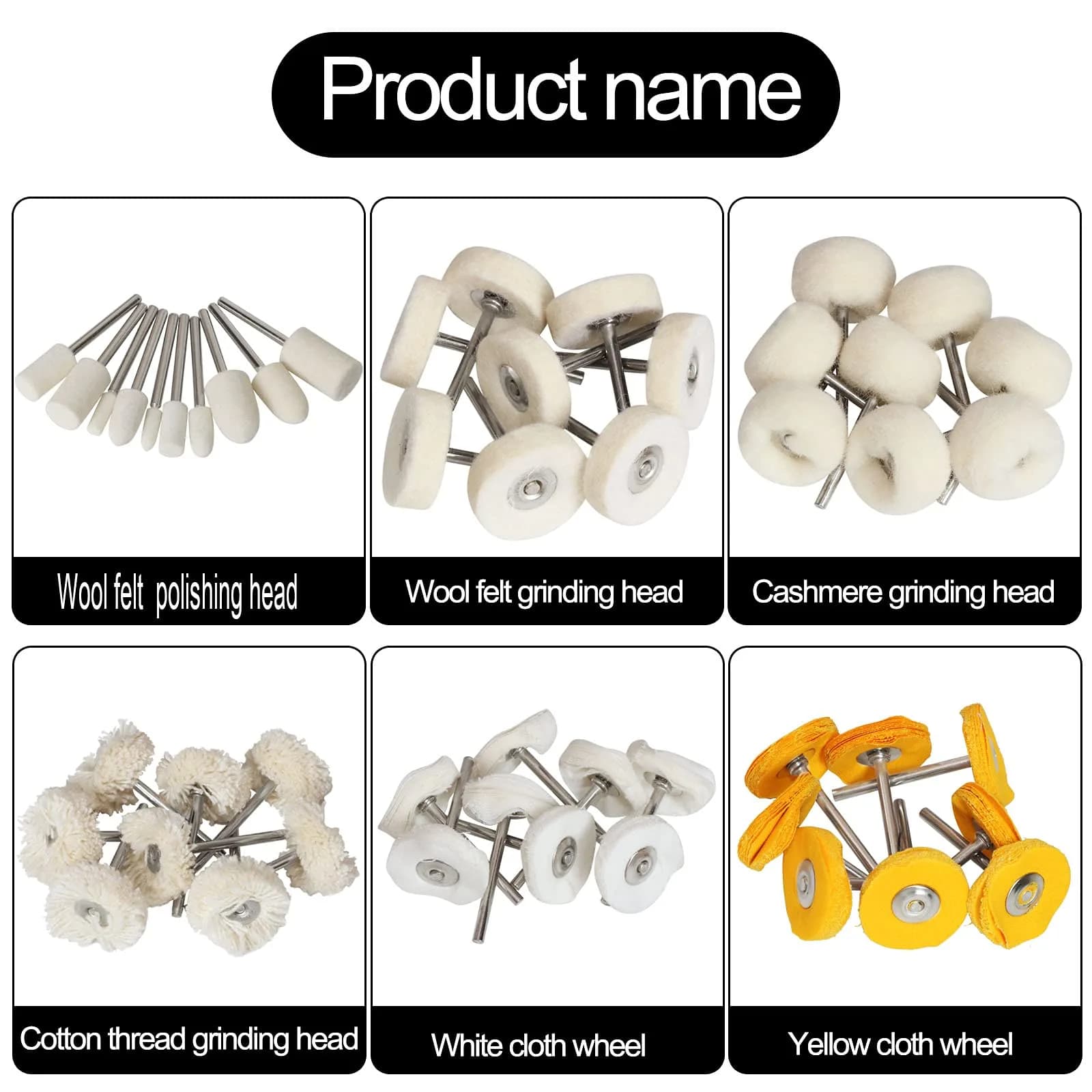 FPPO 1Inch Polishing Buffing Wheel Set with 3mm Shank | 50 Pieces for Rotary Tools - view 3