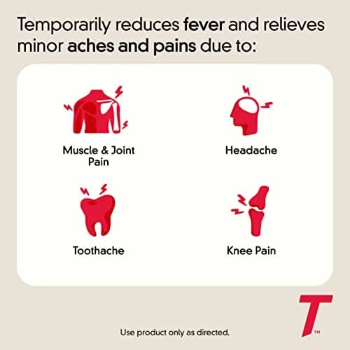 Tylenol Extra Strength 500 mg Acetaminophen Caplets, Pain Reliever & Fever Reducer, 50 Count (Pack of 1) | Pain relief for headache, backache, toothache, arthritis pain thumbnail 4