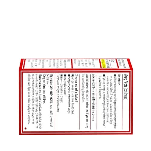 Tylenol Extra Strength 500 mg Acetaminophen Caplets, Pain Reliever & Fever Reducer, 50 Count (Pack of 1) | Pain relief for headache, backache, toothache, arthritis pain thumbnail 8