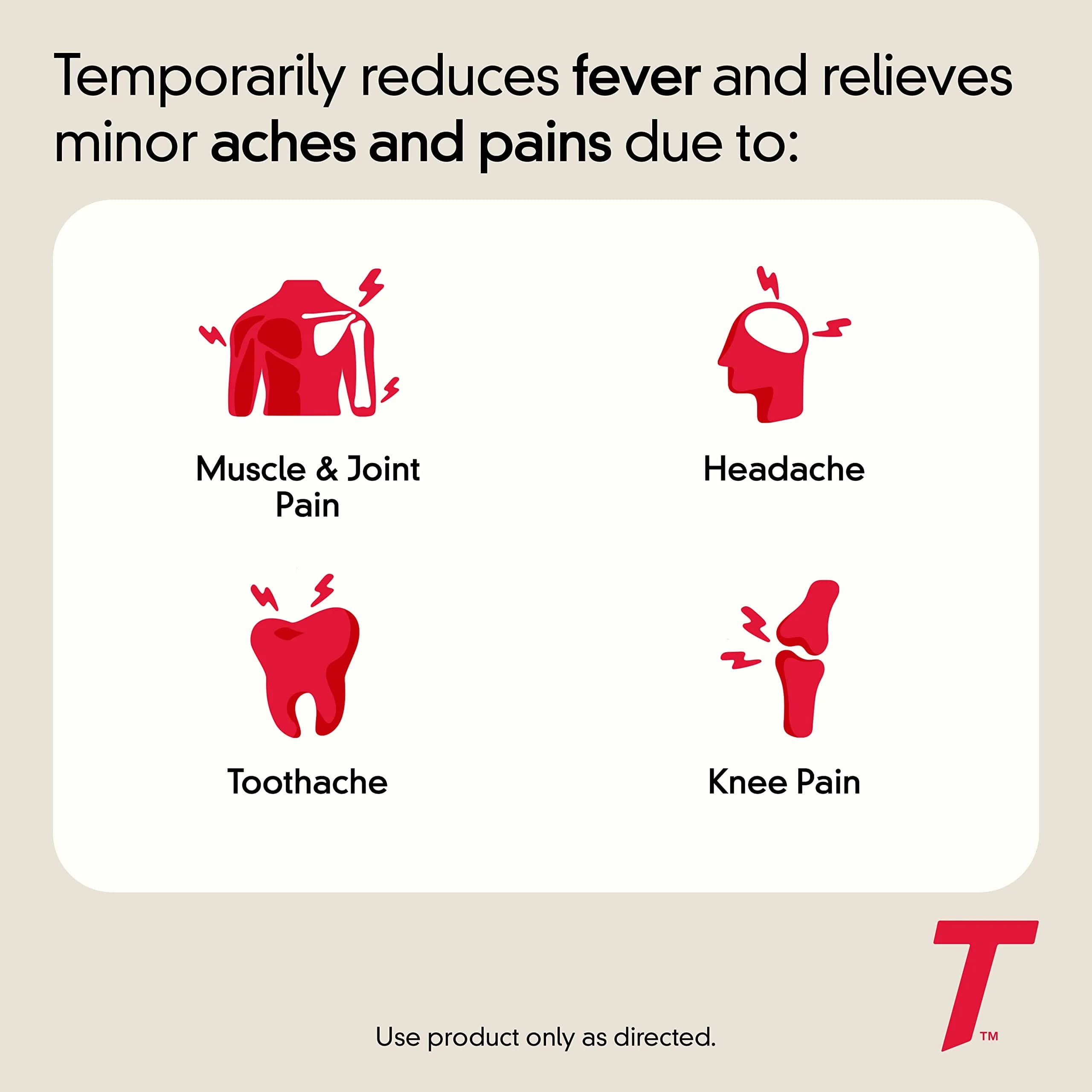 Tylenol Extra Strength 500 mg Acetaminophen Caplets, Pain Reliever & Fever Reducer, 50 Count (Pack of 1) | Pain relief for headache, backache, toothache, arthritis pain - view 4
