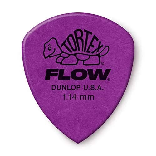 Jim Dunlop Tortex Flow Pick 1.14mm Purple 12-Pack | Precision Attack for Guitar thumbnail 1