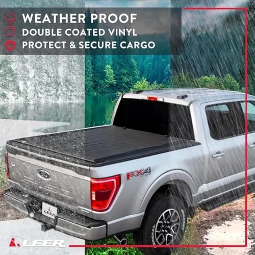 LEER SR250 Soft Rolling Truck Bed Tonneau Cover 5'7" | Weatherproof, Easy Install, Limited Lifetime Warranty thumbnail 9