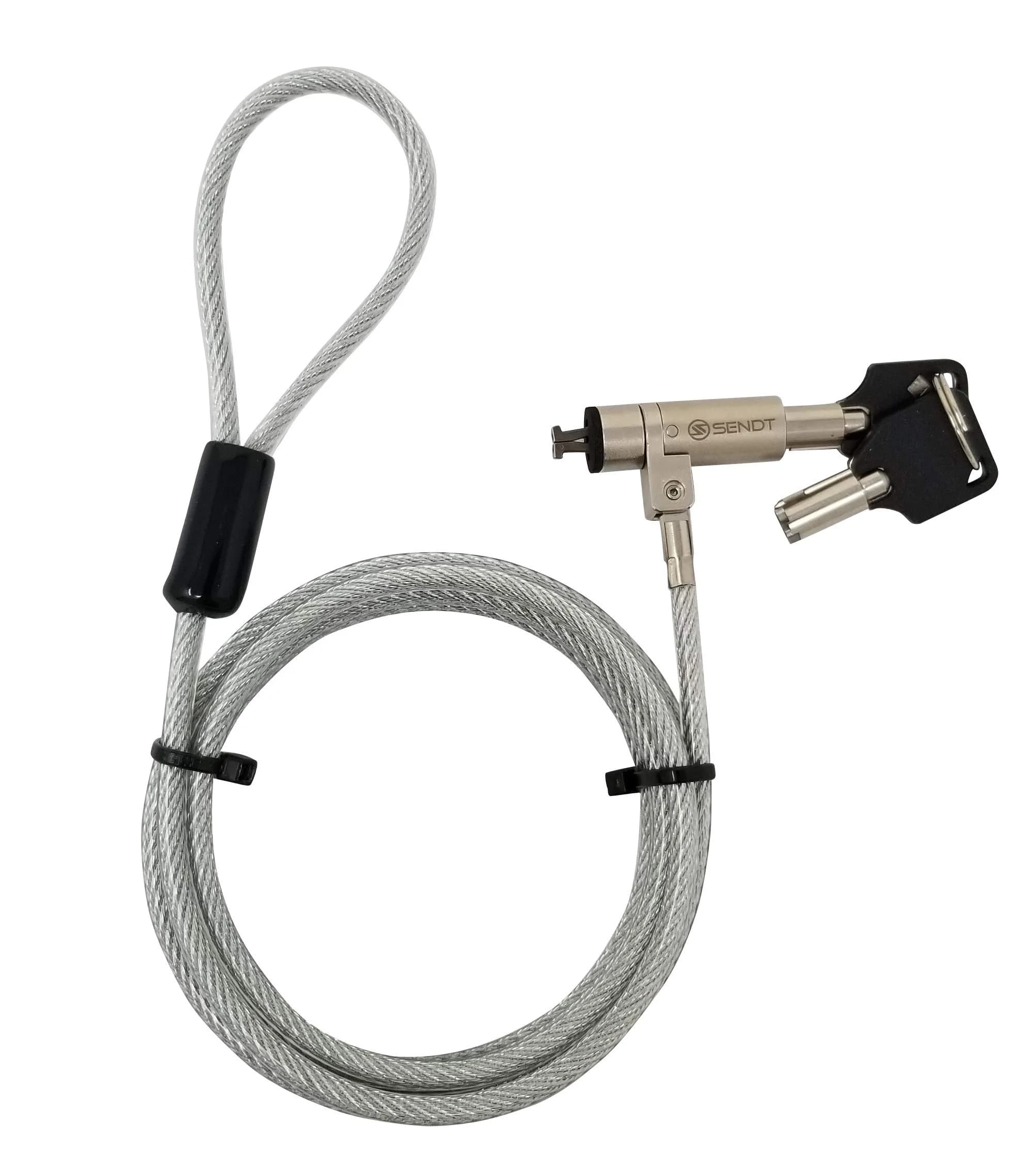 Sendt Silver Laptop Security Lock for Nano Slots | Theft Deterrent & Easy Install — Silver