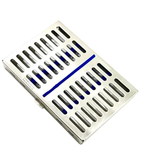 Cynamed German Stainless Dental Instruments Autoclave Cassette 7.25" x 5" x 0.75" | Sterilization Tray for 10 Instruments thumbnail 4