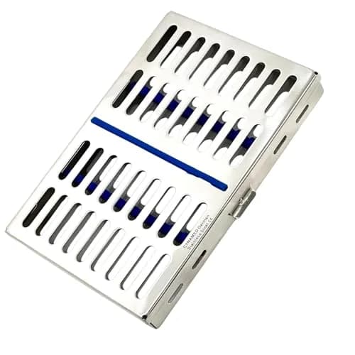 Cynamed German Stainless Dental Instruments Autoclave Cassette 7.25" x 5" x 0.75" | Sterilization Tray for 10 Instruments thumbnail 5