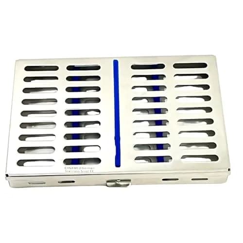 Cynamed German Stainless Dental Instruments Autoclave Cassette 7.25" x 5" x 0.75" | Sterilization Tray for 10 Instruments thumbnail 7