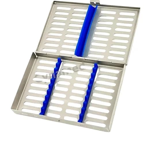 Cynamed German Stainless Dental Instruments Autoclave Cassette 7.25" x 5" x 0.75" | Sterilization Tray for 10 Instruments thumbnail 9