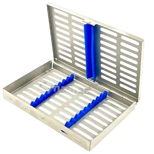 Cynamed German Stainless Dental Instruments Autoclave Cassette 7.25" x 5" x 0.75" | Sterilization Tray for 10 Instruments thumbnail 2