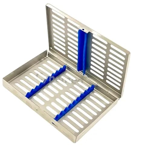 Cynamed German Stainless Dental Instruments Autoclave Cassette 7.25" x 5" x 0.75" | Sterilization Tray for 10 Instruments thumbnail 3