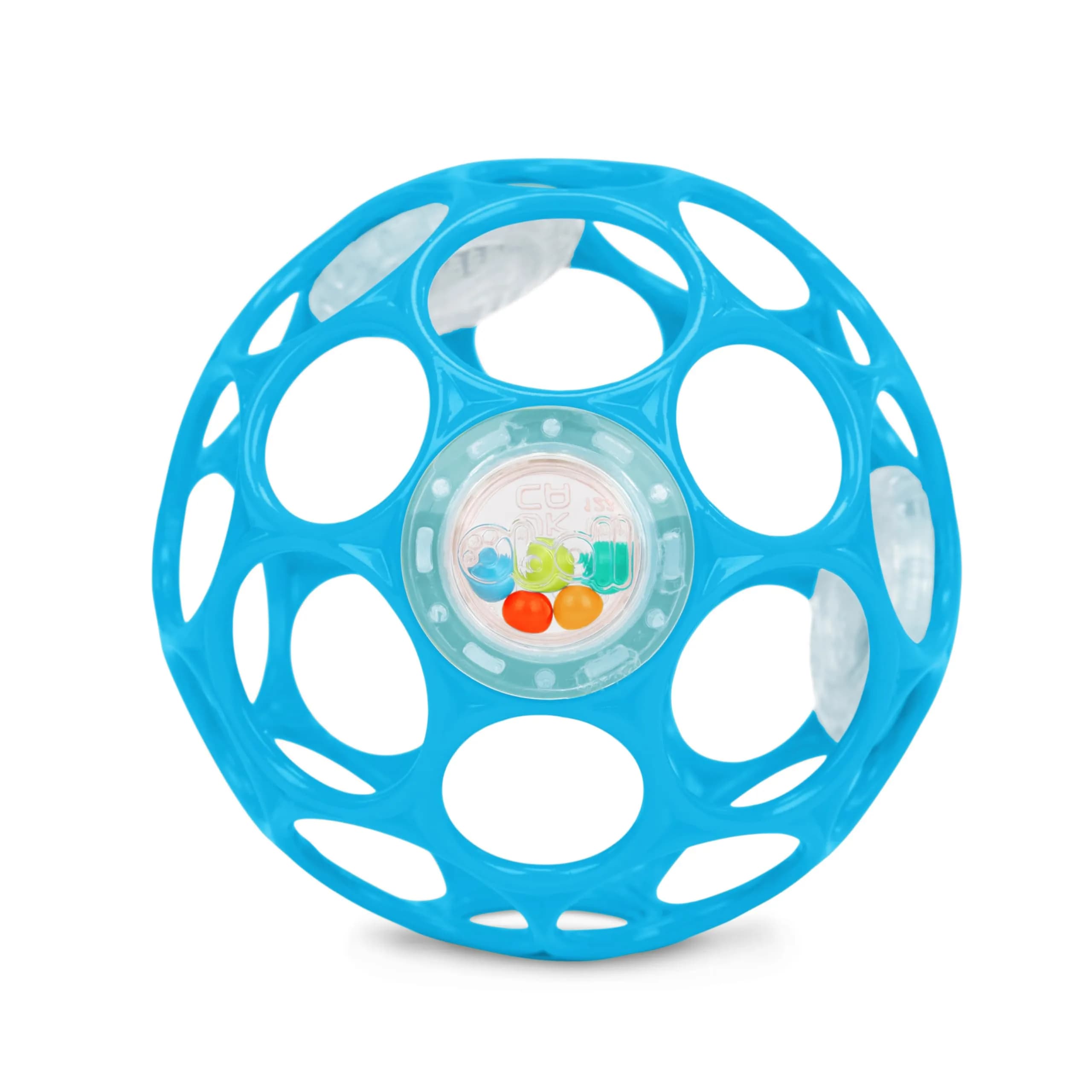 Bright Starts Oball Rattle Ball Infant Toy, Blue, 0-36 Months | Easy-Grasp Sensory Toy for Babies - main product image