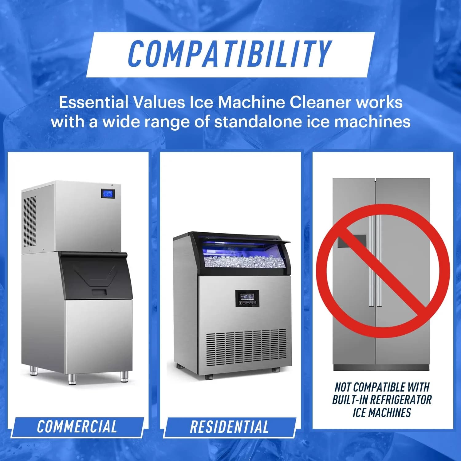 Essential Values Ice Machine Cleaner and Descaler 2x16 fl oz | Nickel Safe Descaler for All Ice Makers - view 6