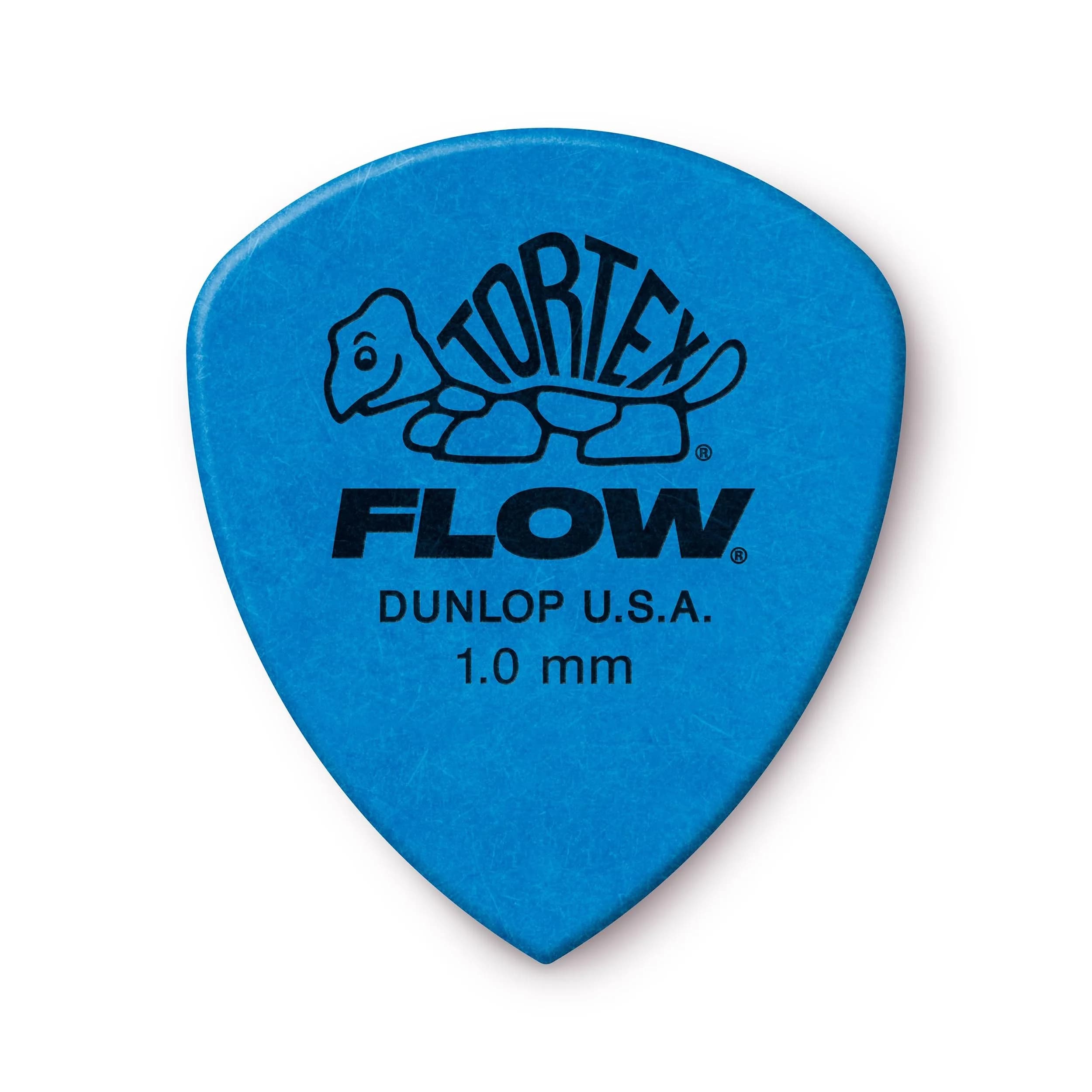 Jim Dunlop Tortex Flow Pick 1.0mm Blue (12-Pack) | USA Import for Precision Guitar Playing — Blue