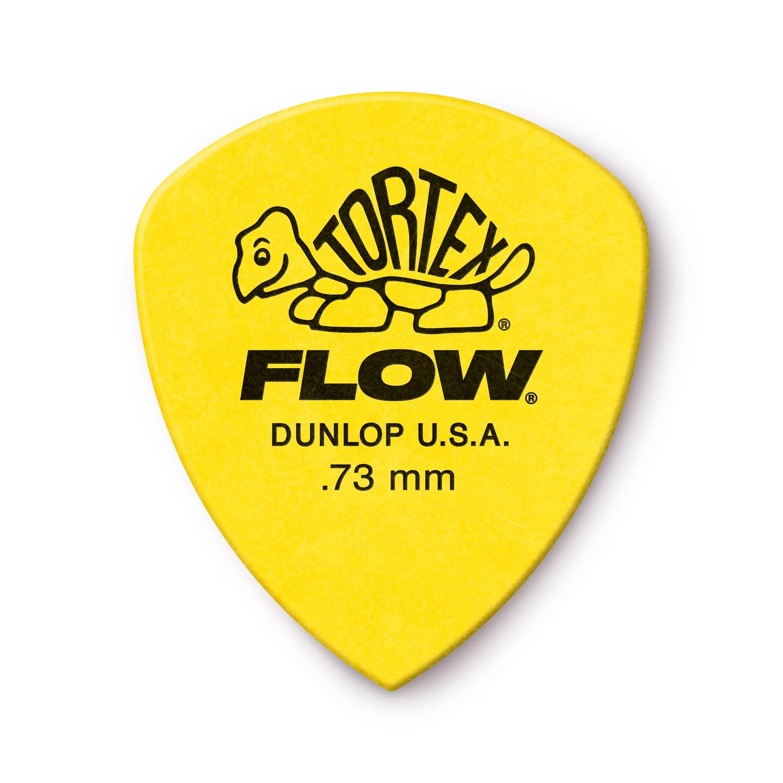 Jim Dunlop Tortex® Flow® Pick .73MM | Bright, Snappy Attack, Durable & Made in USA — Yellow / .73mm