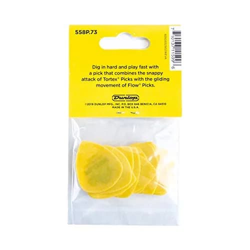 Jim Dunlop Tortex® Flow® Pick .73MM | Bright, Snappy Attack, Durable & Made in USA thumbnail 3