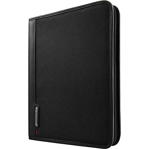 Samsonite Xenon Business 3 Ring Portfolio, Black, 33cm x 25.4cm x 5.1cm (13.5" x 10" x 2") | Professional Organizer for Meetings — Black