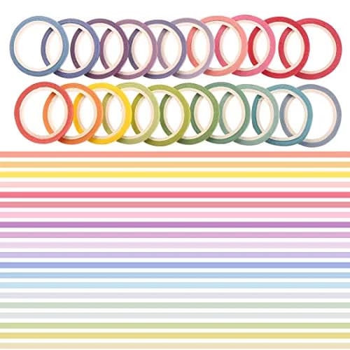 CCINEE Gold Washi Tape 3MM | 20 Rolls Slim Decorative Masking Tape for Crafts & DIY thumbnail 4