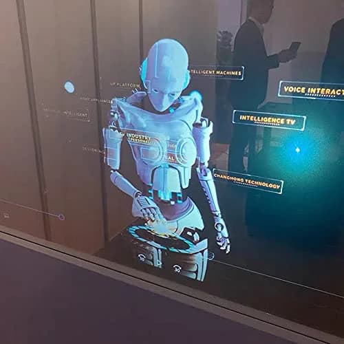 SW Dark Grey Rear Projection Screen Film 29.7cm x 21.1cm (11.7" x 8.3") | Self-Adhesive Holographic Display Fabric thumbnail 8