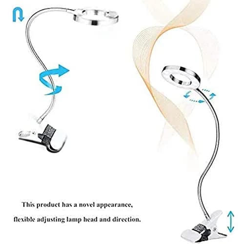 Salmue Silver USB LED Beauty Lamp 50cm (19.7in) | Eye-Friendly Flicker-Free Light for Tattoos, Makeup, and Study thumbnail 6