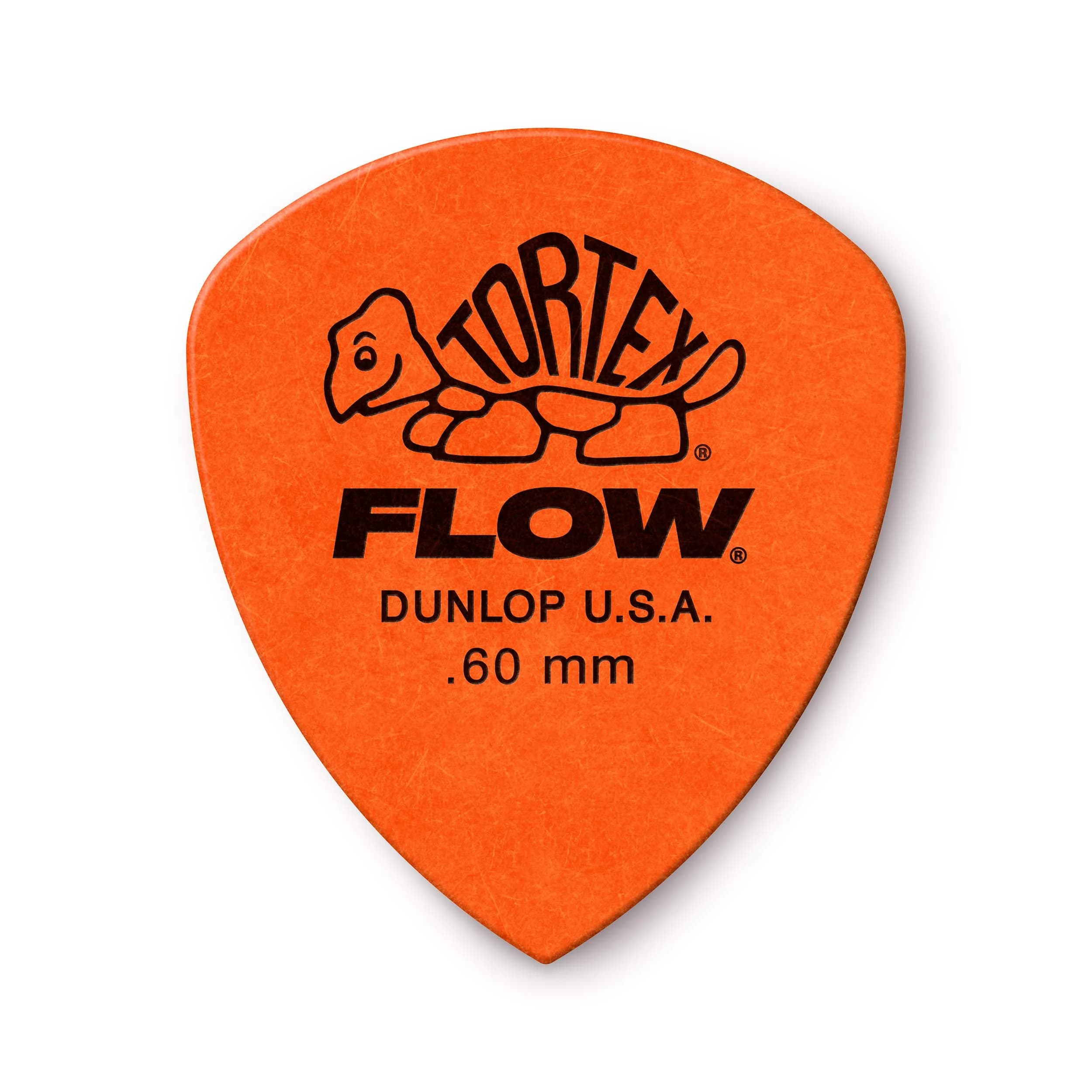 Jim Dunlop Tortex Flow Guitar Picks 1.35mm (72 Pack) | Precision Attack & Superior Grip — Orange