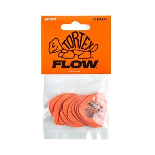 Jim Dunlop Tortex Flow Pick .60MM Orange 12-Pack | Precision Attack & Grip thumbnail 4