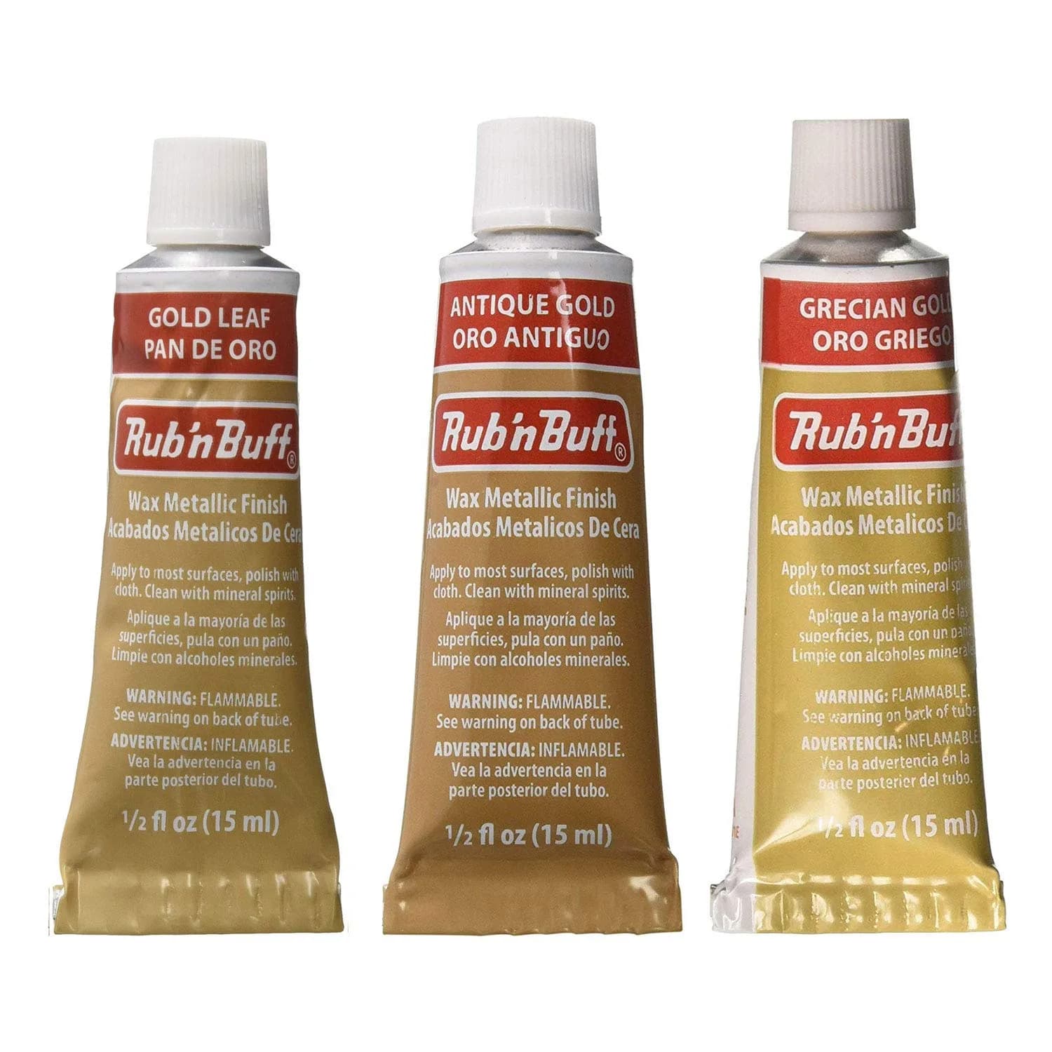 F|S FRAMER SUPPLY Amaco Rub 'N Buff Wax Metallic Finish, 3 Color Gold Assortment (Gold Leaf, Antique and Grecian Gold) | Museum-Quality Gold Finish (70-120 chars) — 3 Gold Set