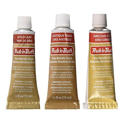 F|S FRAMER SUPPLY Amaco Rub 'N Buff Wax Metallic Finish, 3 Color Gold Assortment (Gold Leaf, Antique and Grecian Gold) | Museum-Quality Gold Finish (70-120 chars) thumbnail 1