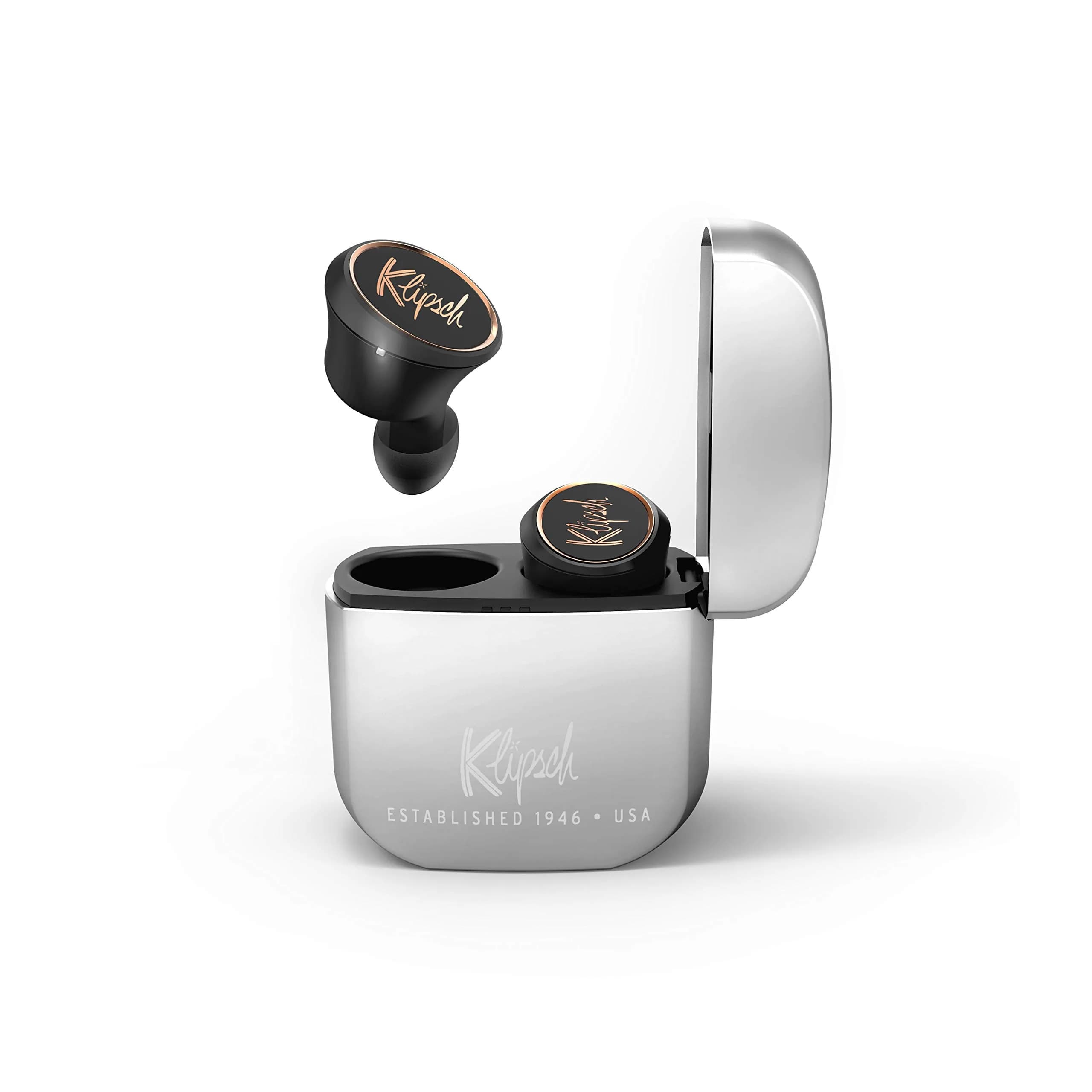 Klipsch T5 True Wireless Earbuds, Silver, 20m Bluetooth 5 | Legendary Acoustic Clarity - main product image