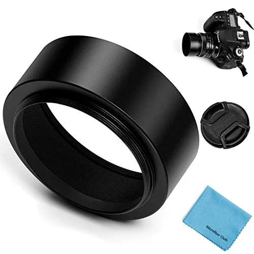 X-SweetDream 40.5mm Metal Lens Hood & Cap | Prevent Lens Flare & Dust thumbnail 1