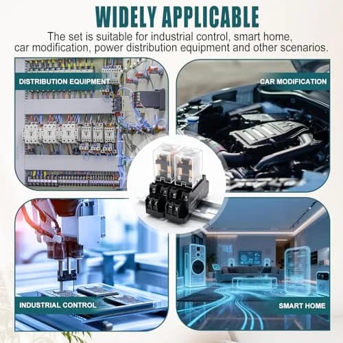 mxuteuk 8 Pin DPDT Electromagnetic Power Relay HH52P DC 12V Coil 5A with Socket & DIN Rail Mount (2-Pack) thumbnail 6
