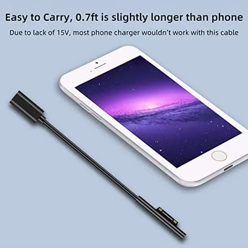 Sisyphy Surface Connect to USB-C Charging Cable 20cm (0.7ft) | Charge Surface Pro with USB-C PD Charger thumbnail 7