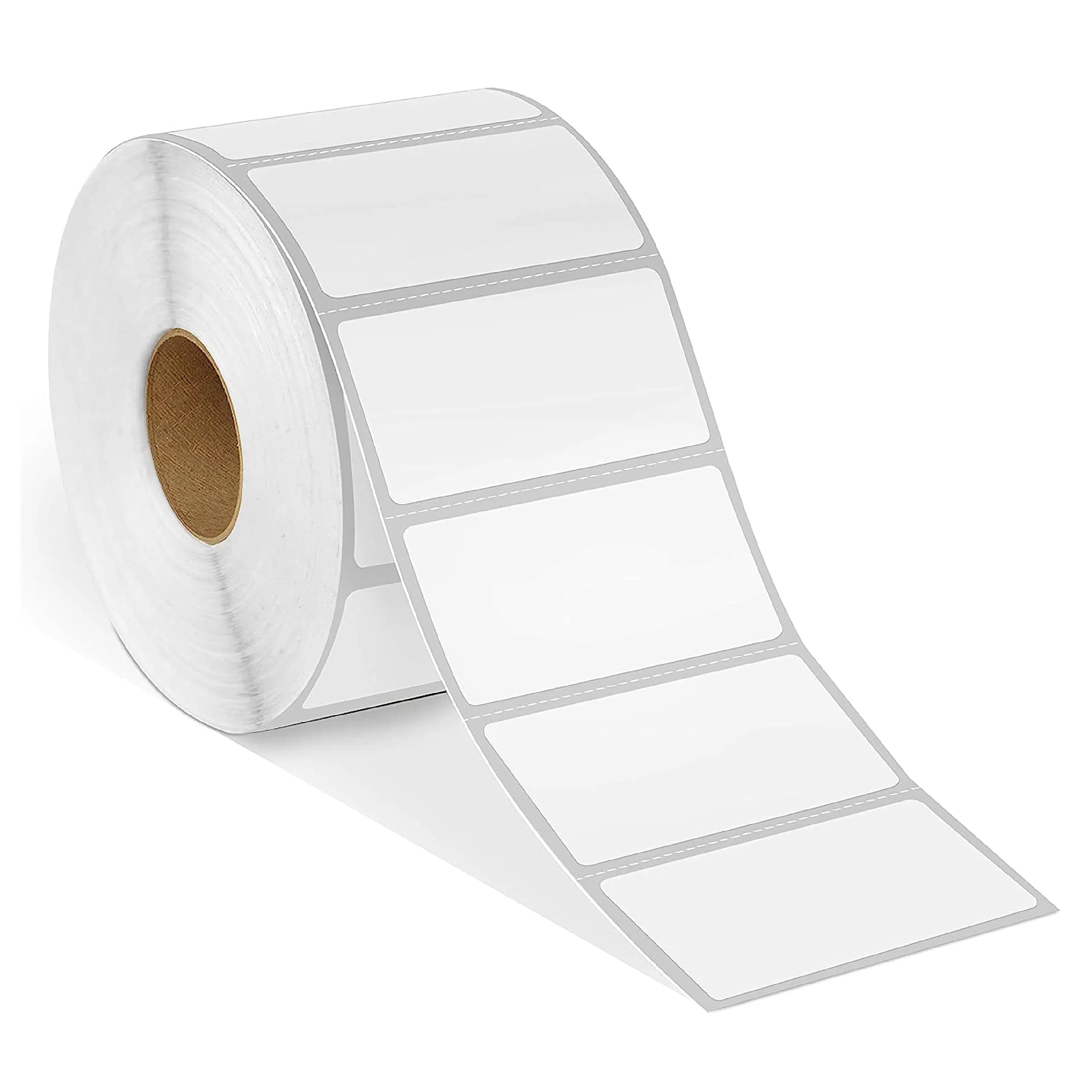 Spartan Industrial 2.25" x 1.25" Direct Thermal Labels (10000 Count, 10 Rolls) | Matte White, Permanent Adhesive, Perforated, Fade & Scratch Resistant — 2" X 1"