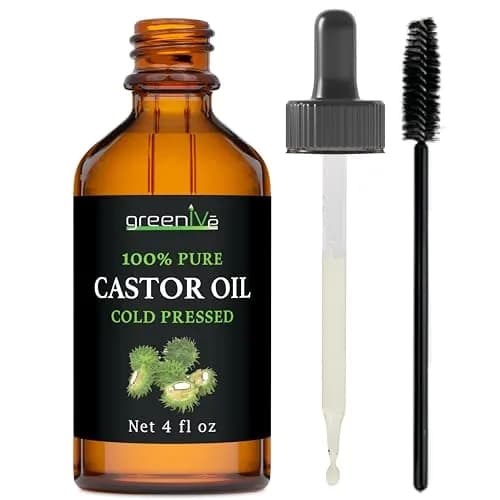 GreenIVe 100% Pure Cold-Pressed Castor Oil 120ml (4 Fl Oz) | For Hair Growth, Eyelashes, Eyebrows, Skin Moisturizer thumbnail 1