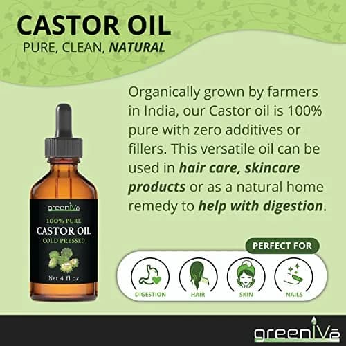 GreenIVe 100% Pure Cold-Pressed Castor Oil 120ml (4 Fl Oz) | For Hair Growth, Eyelashes, Eyebrows, Skin Moisturizer thumbnail 5