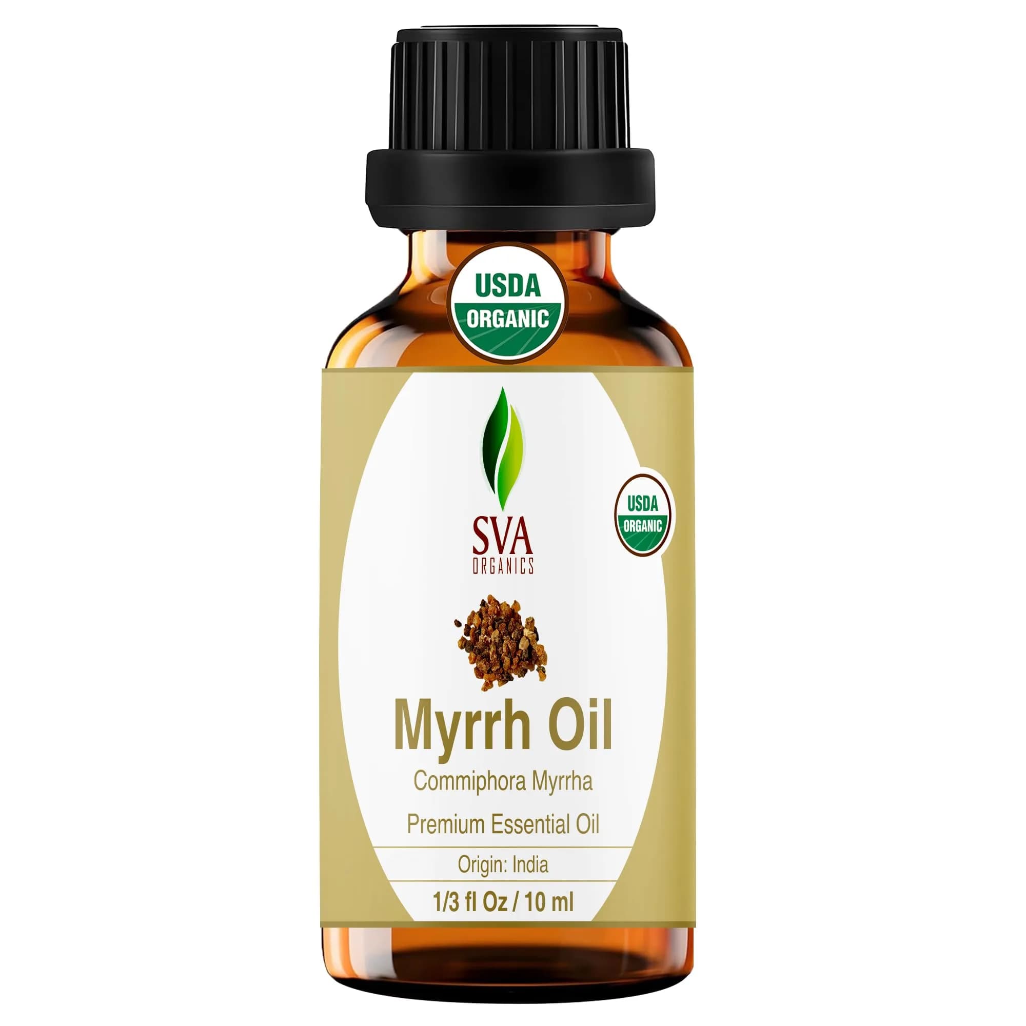 SVA ORGANICS Myrrh Essential Oil 0.33 Fl Oz (Pack of 1) - Pure & Natural - main product image