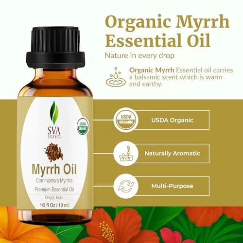 SVA ORGANICS Myrrh Essential Oil 0.33 Fl Oz (Pack of 1) - Pure & Natural thumbnail 2