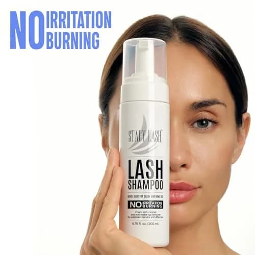 STACY LASH Eyelash Extension Shampoo & Brush 200ml (6.76 fl oz) | Gentle Foam Cleanser for Natural Lashes & Extensions thumbnail 2