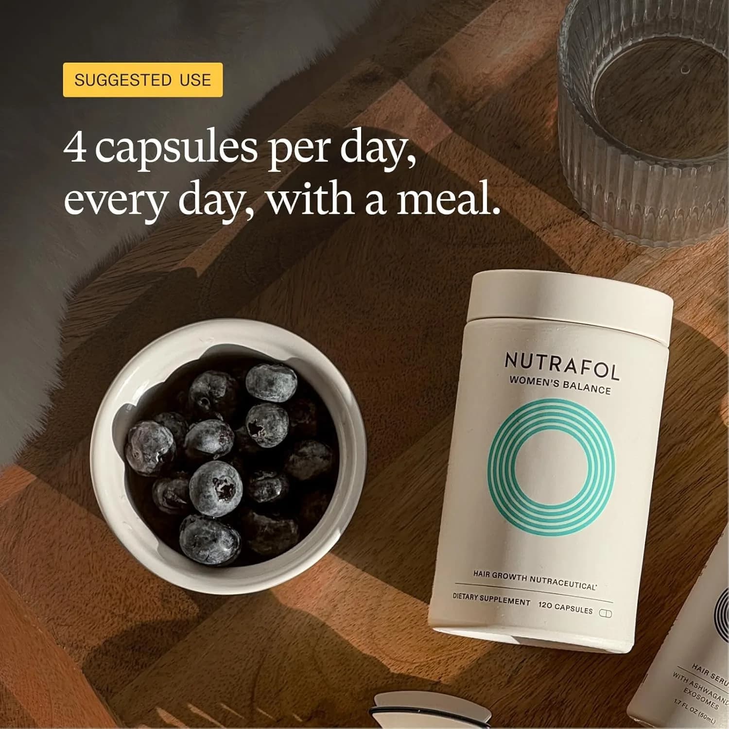 Nutrafol Women's Balance Hair Growth Supplements for Ages 45+, Clinically Tested for Thicker Hair & Scalp Coverage, 1 Month Supply - view 9