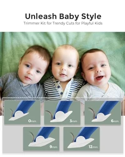 Baistom Baby Hair Clippers 0–12Y | Quiet Cordless Waterproof Haircut Kit thumbnail 3