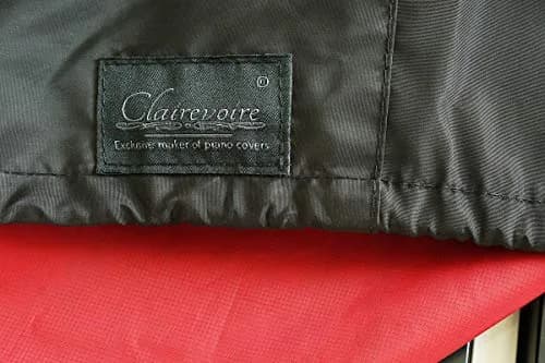 Clairevoire Adjustable Piano Keyboard Cover – Reversible Midnight Black/Red, Anti-Dust & Water Protection, Fits 57.8" (147 cm) Keyboards with Book-stand Opening thumbnail 1