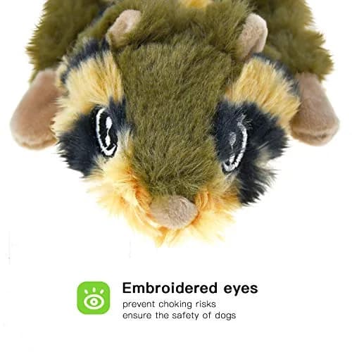SHARLOVY Dog Squeaky Toy No Stuffing 6 Pack | Crinkle Plush Animal Toys for Puppies thumbnail 4