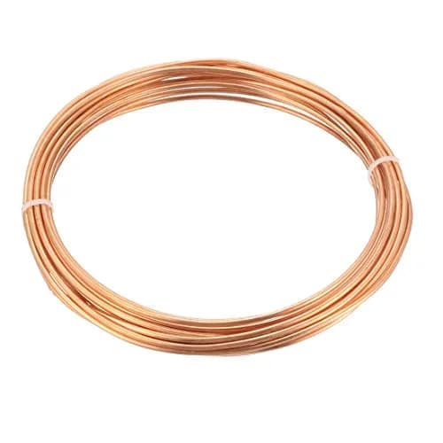 uxcell Copper Refrigeration Tubing 2mm OD x 1.2mm ID x 2m (6.5 Ft) | HVAC & Refrigerator Coil Pipe thumbnail 1