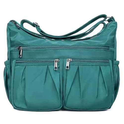 VOLGANIK ROCK Large Waterproof Nylon Crossbody Purse | Lightweight Travel Shoulder Handbag for Women thumbnail 7