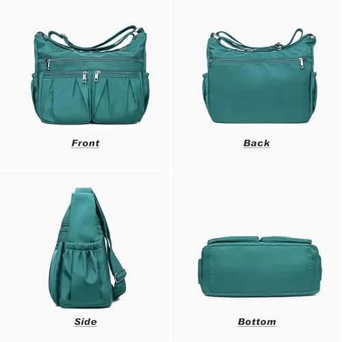 VOLGANIK ROCK Large Waterproof Nylon Crossbody Purse | Lightweight Travel Shoulder Handbag for Women thumbnail 3
