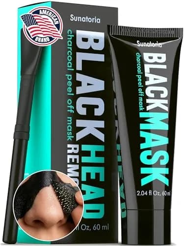 SUNATORIA Original Black Peel Off Face Mask 60ml (2.04 fl oz) | Purifying Charcoal Mask for Oily Skin thumbnail 1