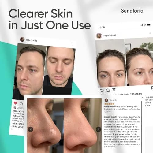 SUNATORIA Original Black Peel Off Face Mask 60ml (2.04 fl oz) | Purifying Charcoal Mask for Oily Skin thumbnail 8