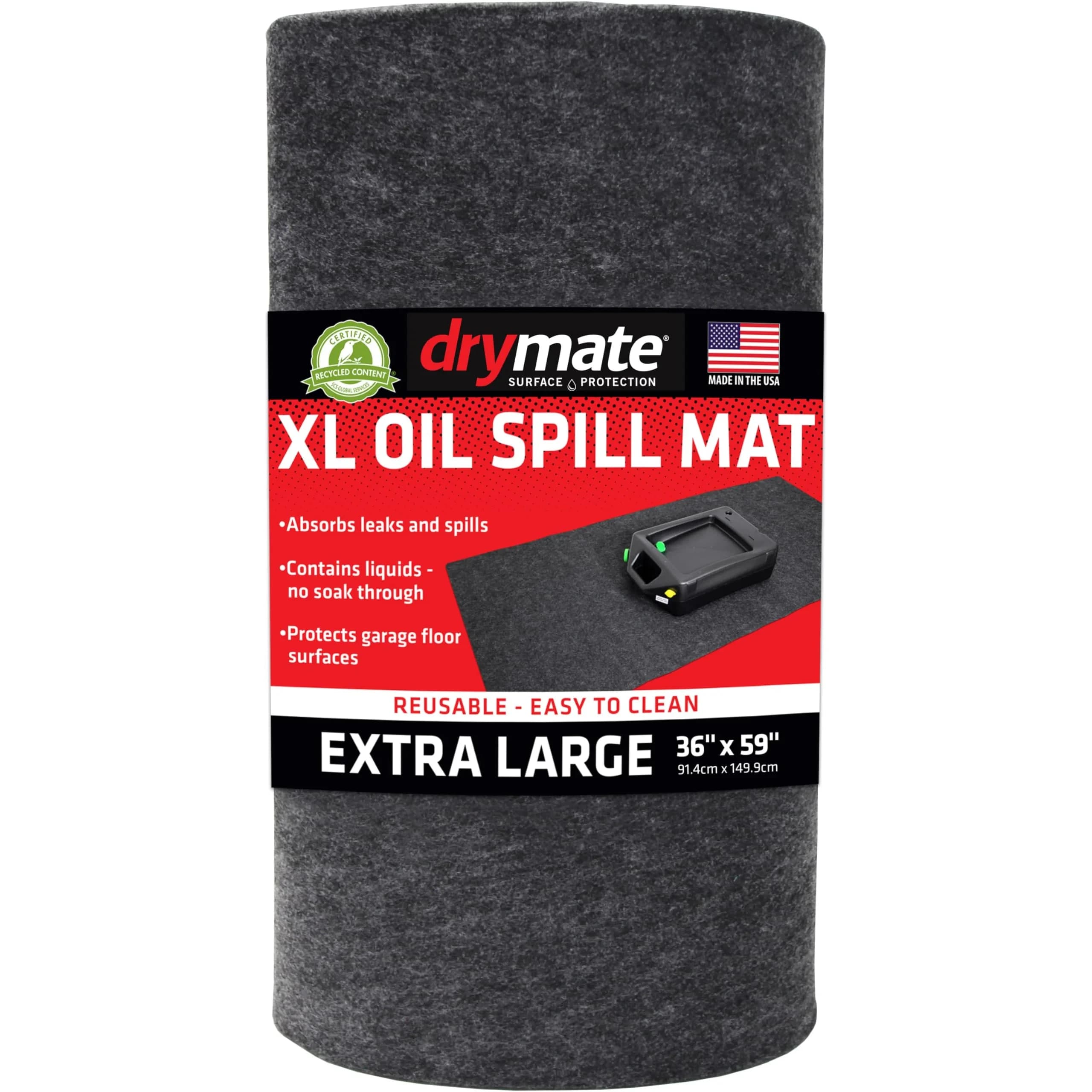 Drymate XL Oil Spill Mat 91cm x 150cm (36" x 59") | Premium Absorbent Garage Floor Protection