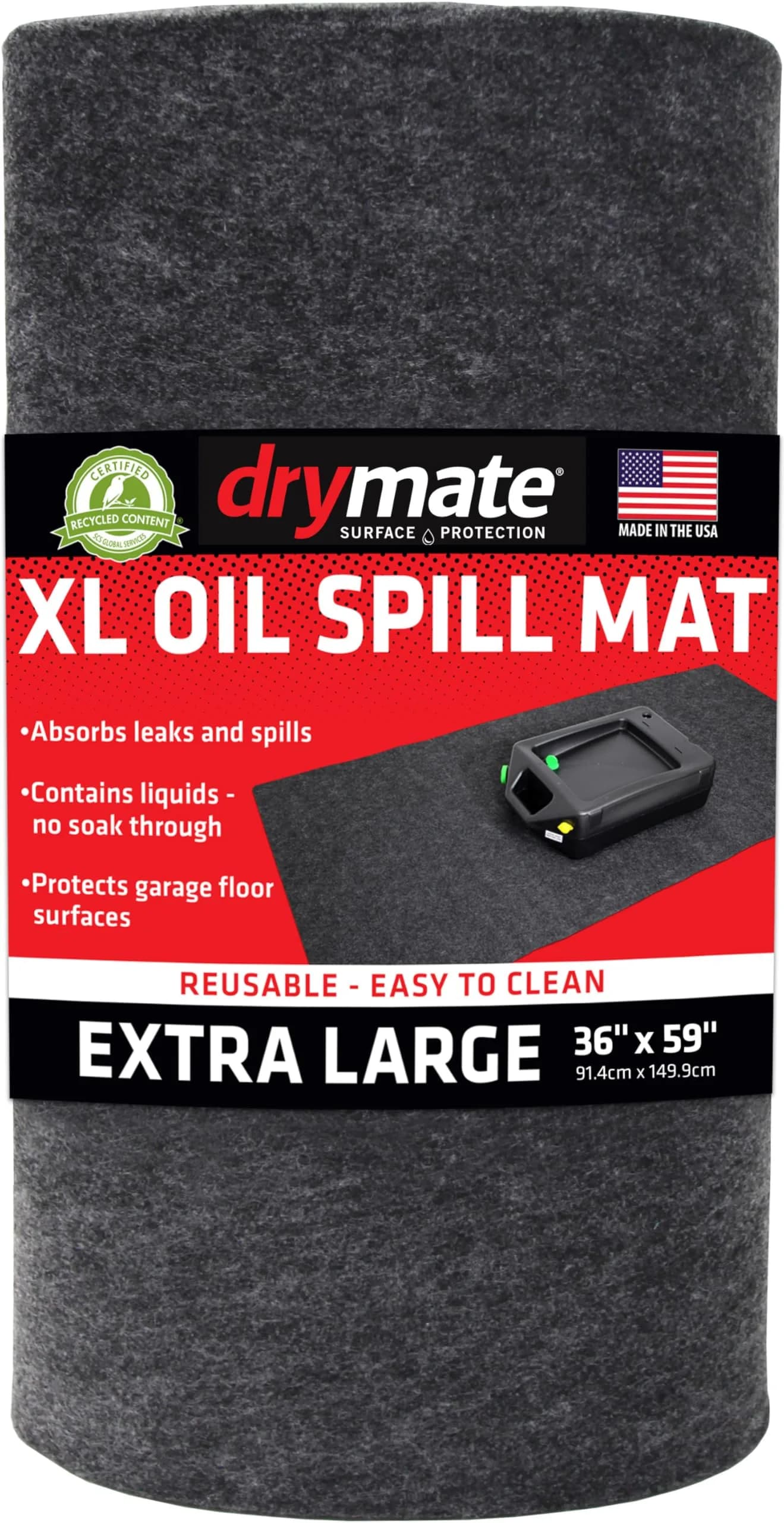 Drymate XL Oil Spill Mat 91cm x 150cm (36" x 59") | Premium Absorbent Garage Floor Protection - main product image