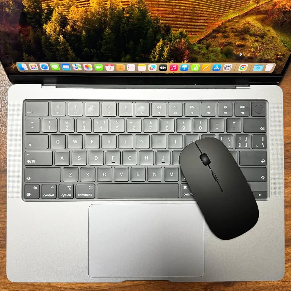 KLO Rechargeable Wireless Mouse | Bluetooth 5.2/3.0, USB-C/2.4G, 1600 DPI, Black - view 4