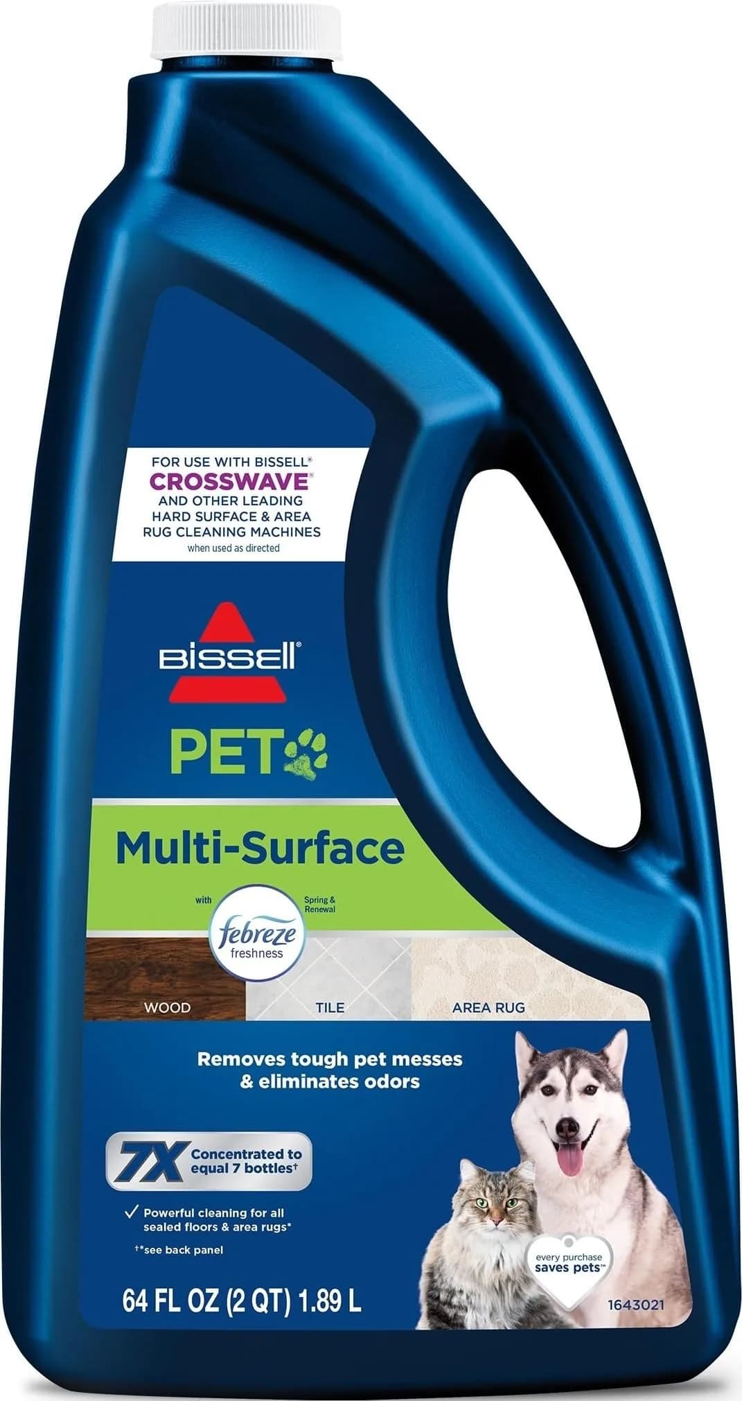 Bissell Multi-Surface Pet Formula with Febreze Freshness 1800ml (64 Fl Oz) | Cleans Tough Pet Messes & Odors - main product image