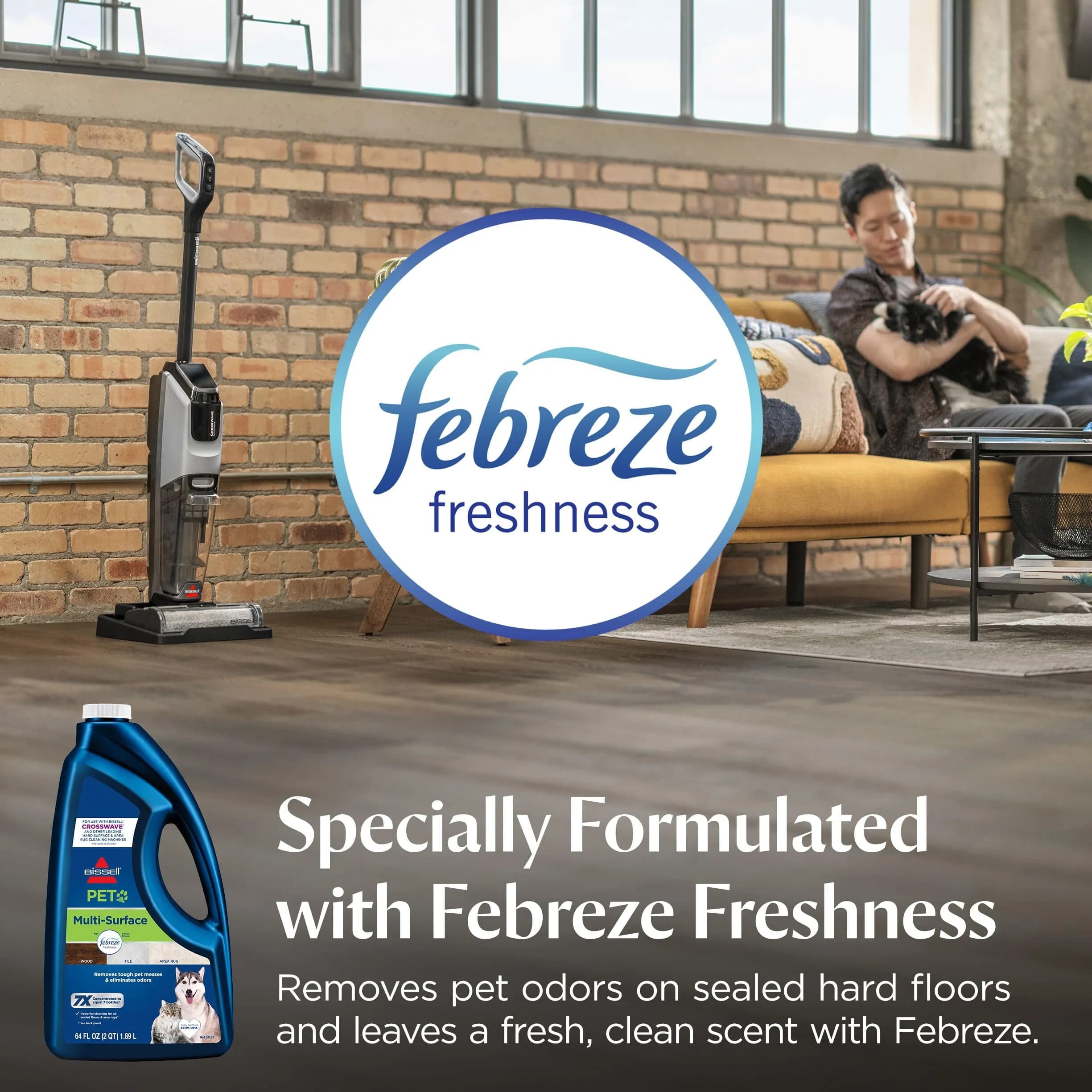Bissell Multi-Surface Pet Formula with Febreze Freshness 1800ml (64 Fl Oz) | Cleans Tough Pet Messes & Odors - view 4